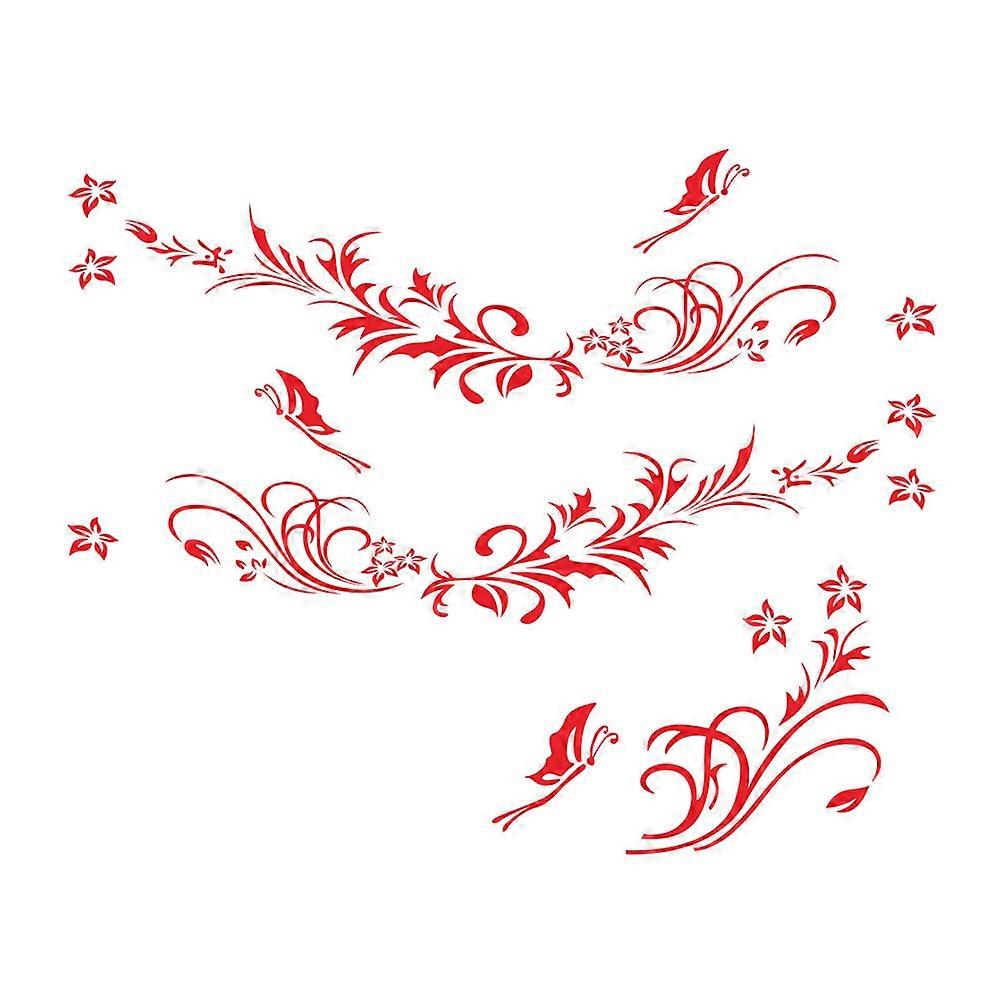 Car Side Body Decal 3Set For Car Owners Modification 180X62cm Red Sunscreen PVC