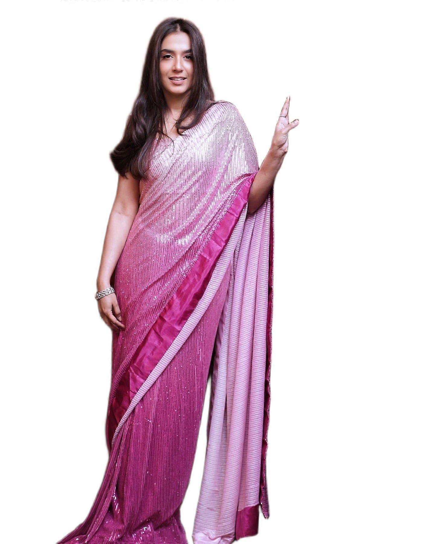 Fab Zone Women's Party Wear Georgette Saree with Sequin Work