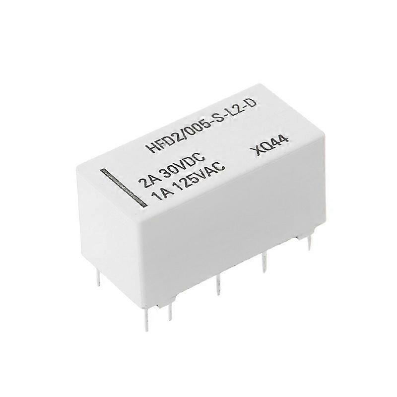 5V 线圈双稳态闭锁继电器 DPDT 2A 30VDC 1A 125VAC HFD2/005-S-L2-D 真的