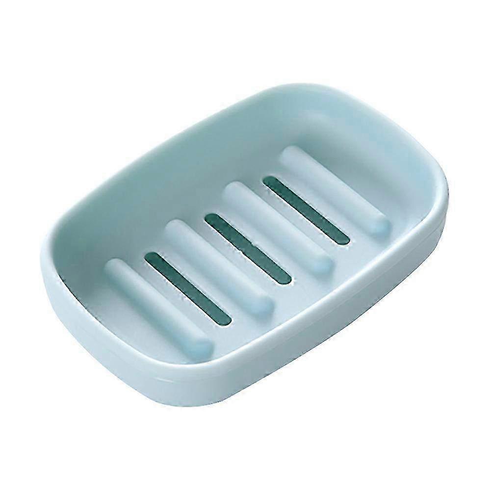 Blue Self-Draining Plastic Soap Case Holder & Container - Ideal for Bathroom or Kitchen Use