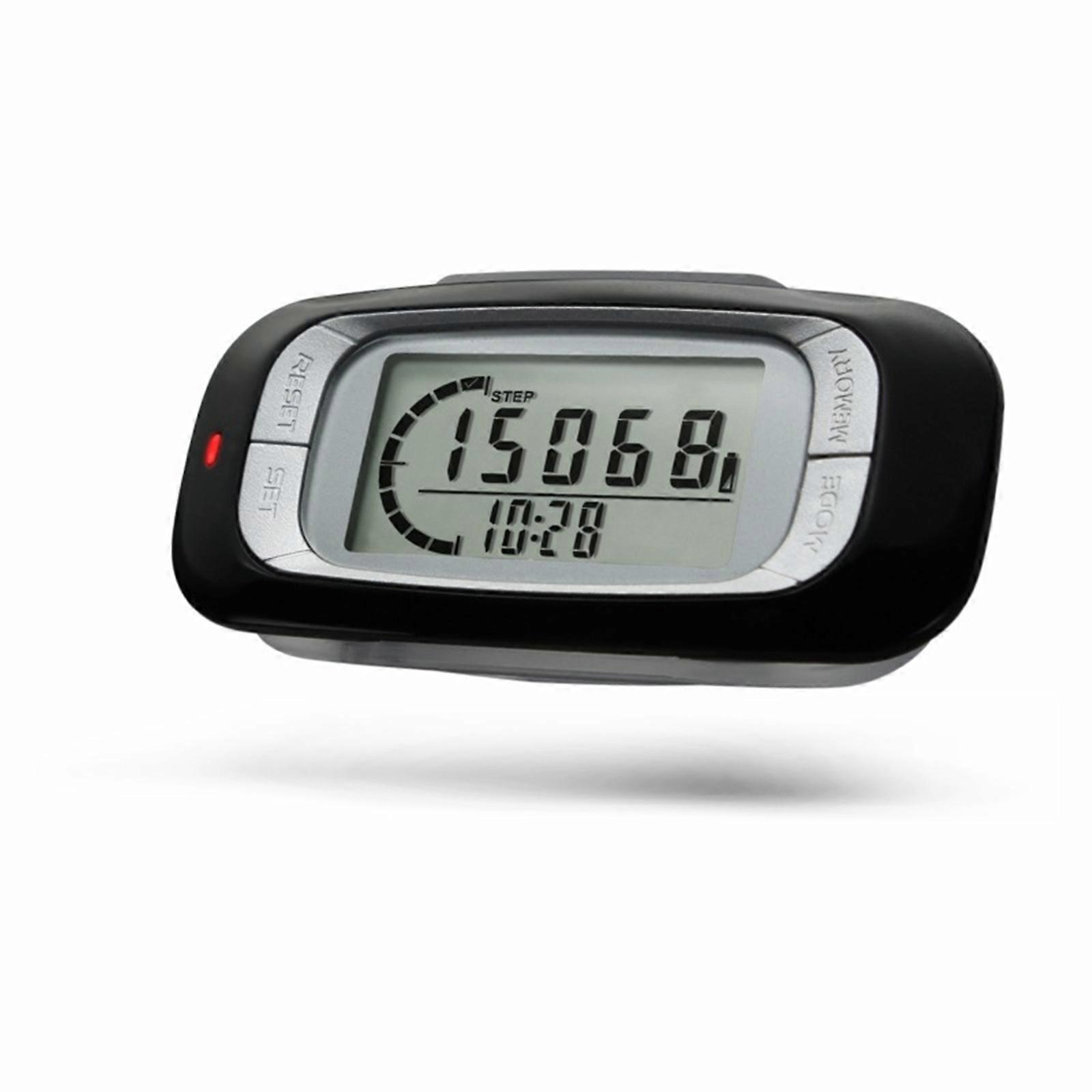 3D Silent Induction Multi-function Pedometer - Black  2pcs