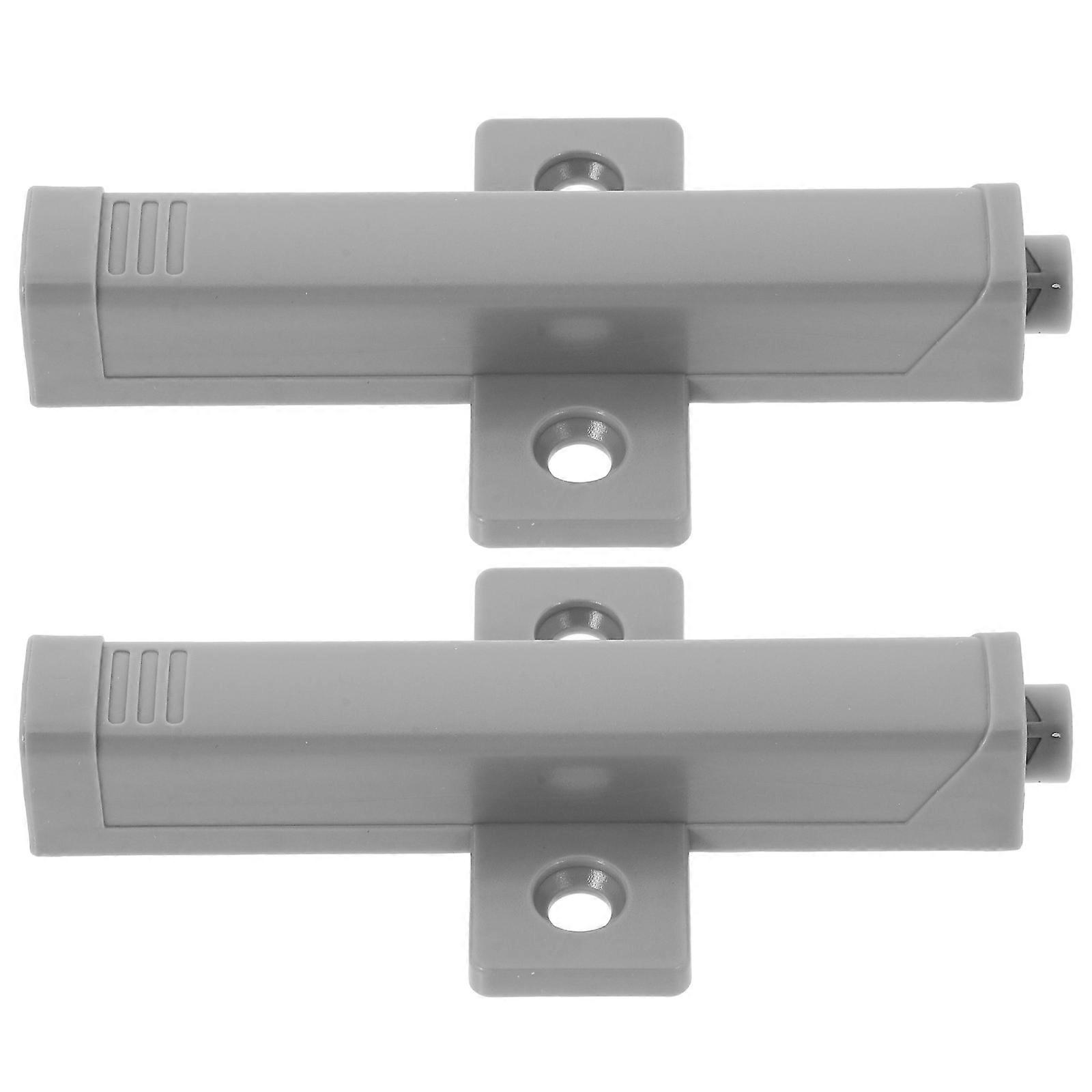 Push To Open Cabinet Door Latches 2Pcs Magnetic Touch Hardware For Kitchen Drawers Grey Tip Ideal For DIY Enthusiasts