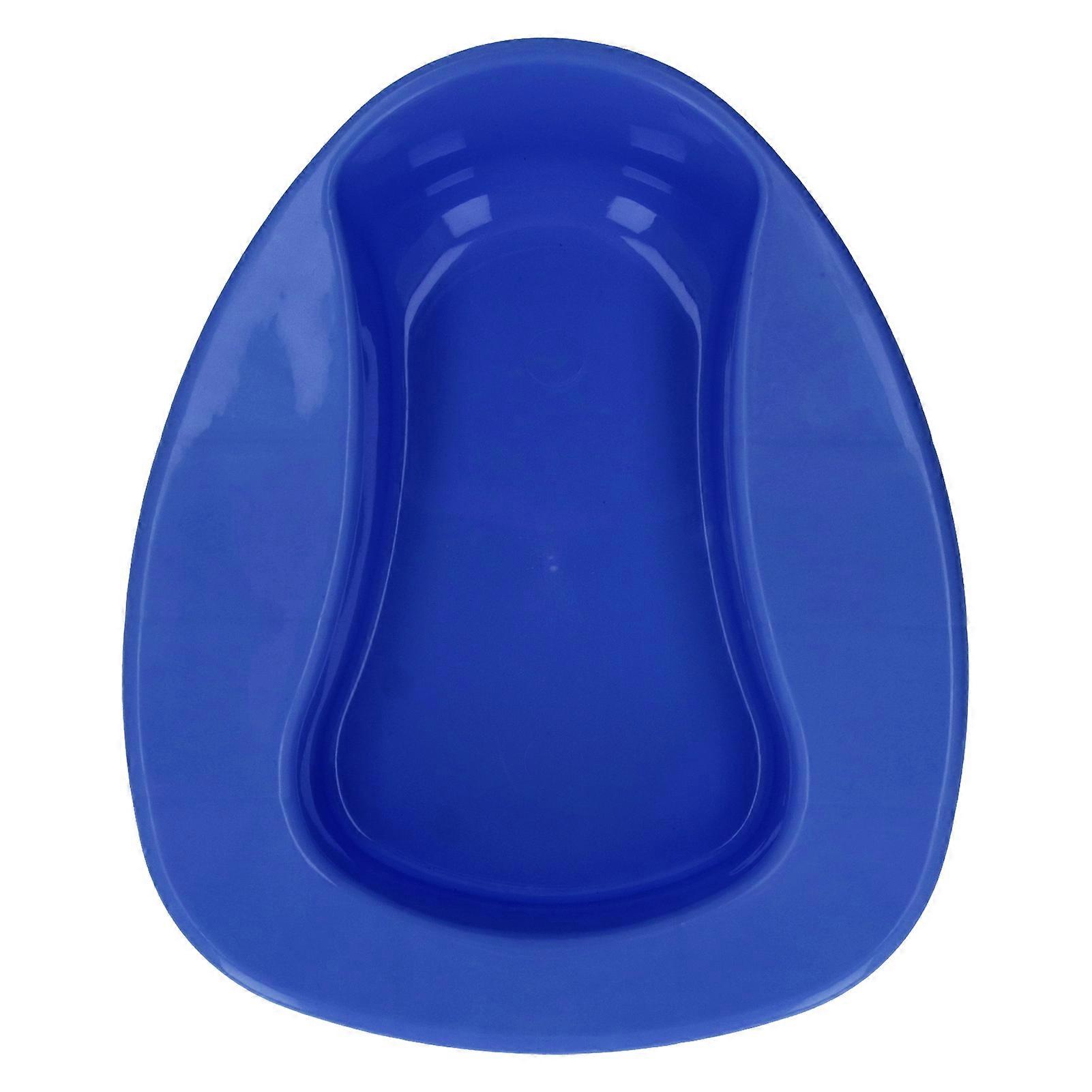 Large Bed Pan Nursing Thicken 10 Degree Slope Bedridden Bedpan for Elderly Pregnant Women Dark Blue