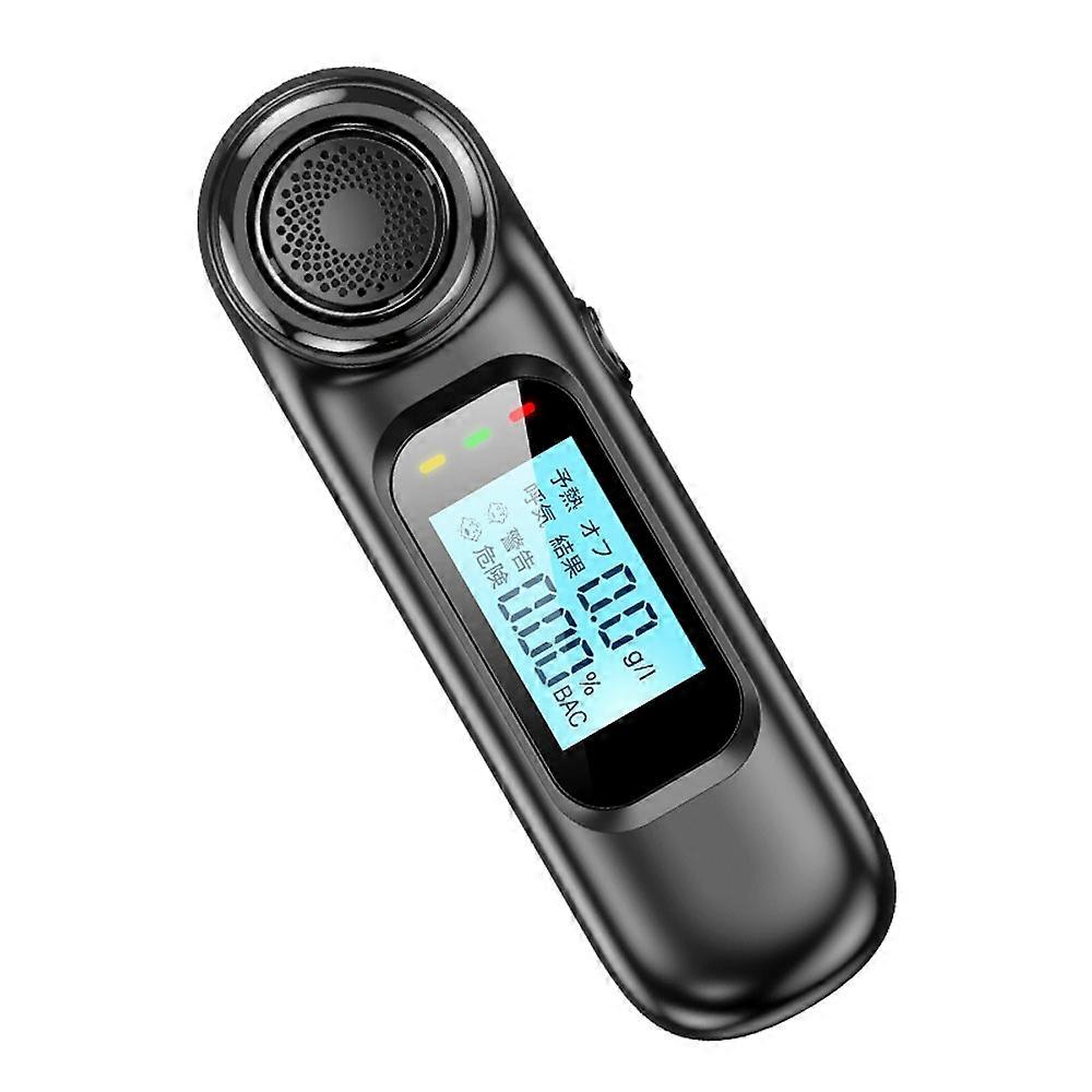 Alcohol Tester Portable High Accuracy Breathalyzer Non-Contacting Alcohol Detector USB Rechargeable with Digital LED Screen Alarm Function