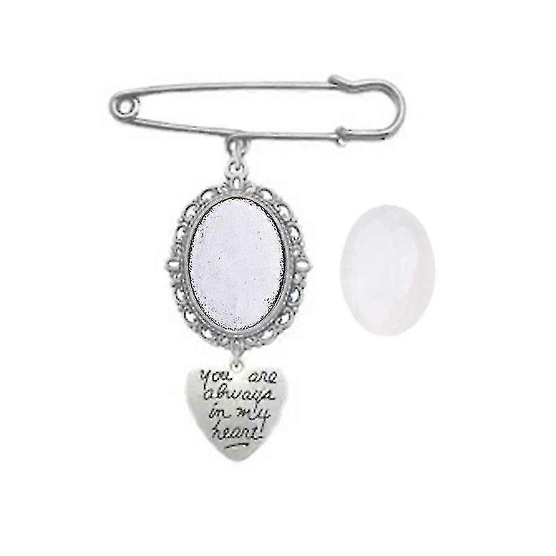 Oval photo pendant brooch, Alloy material, Multiple styles available, Easy to install