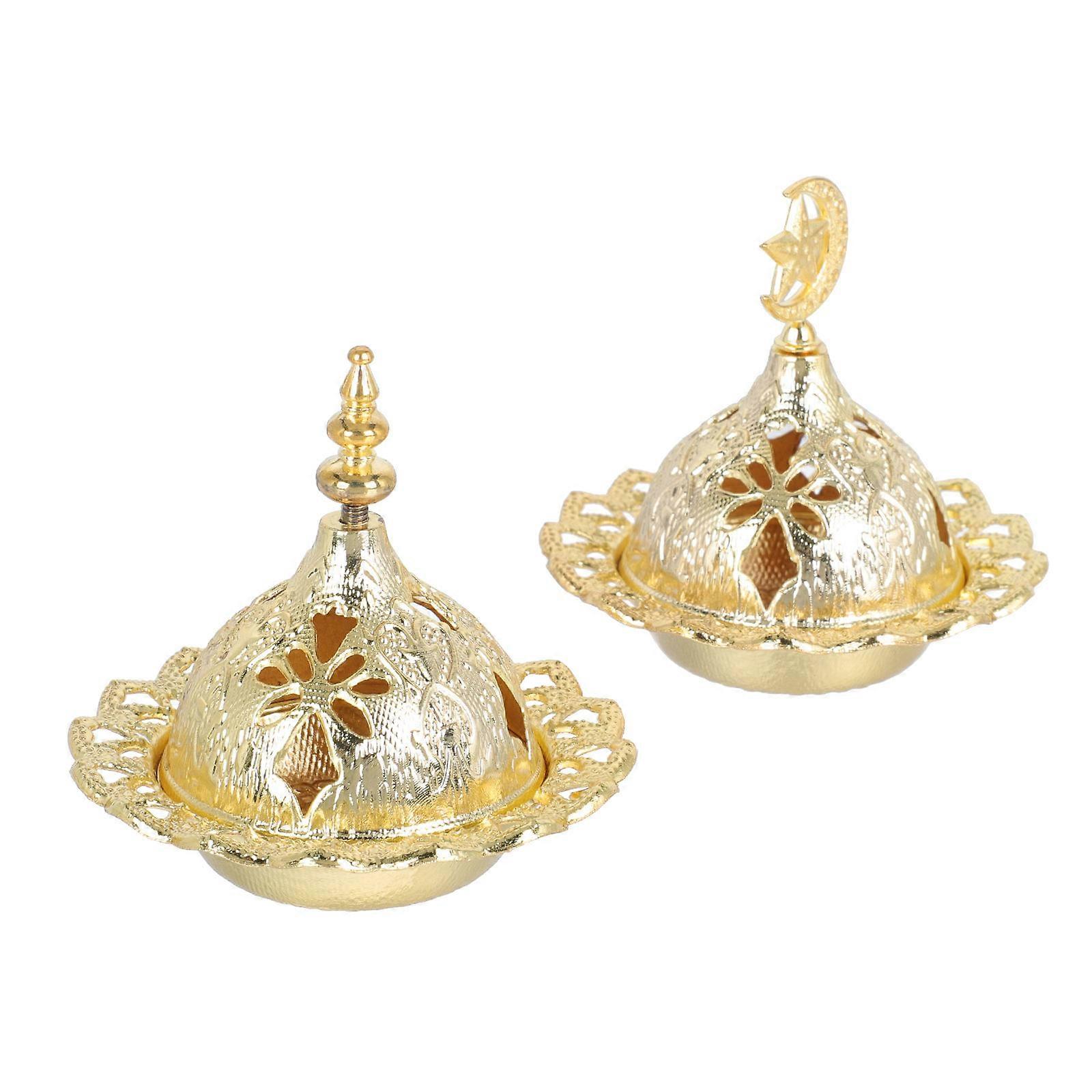 Decorative Middle Eastern Censer 2Pcs Aromatherapy Censer Hollow Design For Tabletop Use
