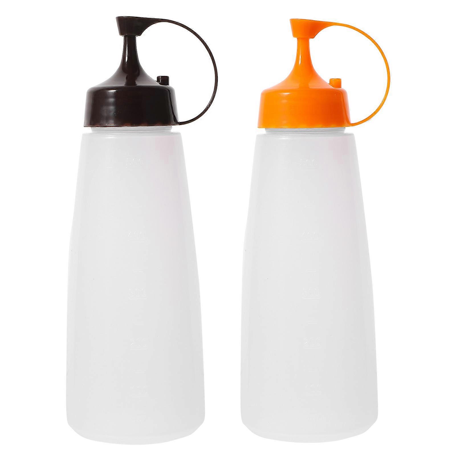 Condiment Squeeze Container 4Pcs Sauce Bottles Assorted Color Kitchen Use Safe Dose Control Food Storage