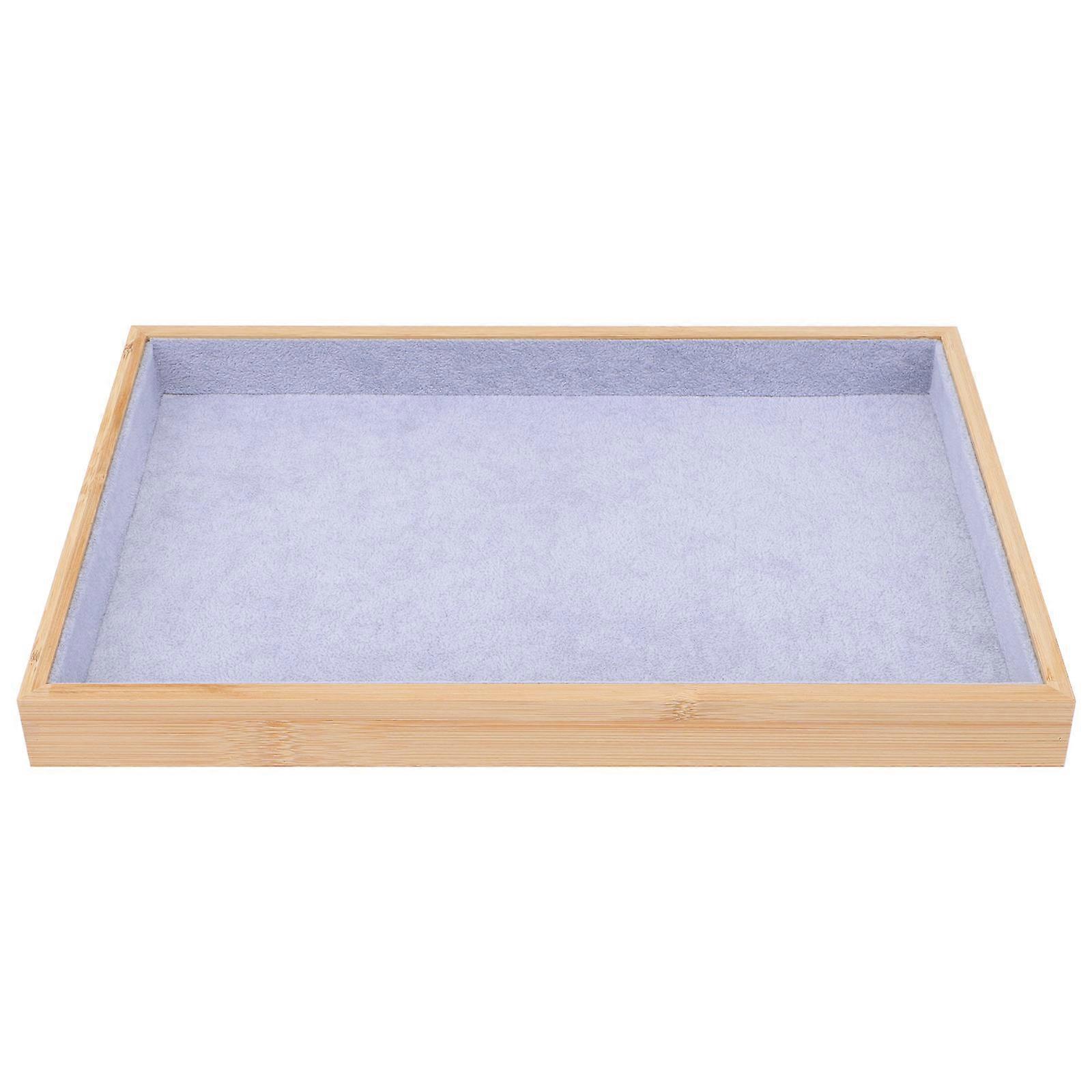 Bandeja de Armazenamento de Joias Escuras para Casa Elegante Pulseira e Suporte de Anel 7.5 x 5.5 Polegadas