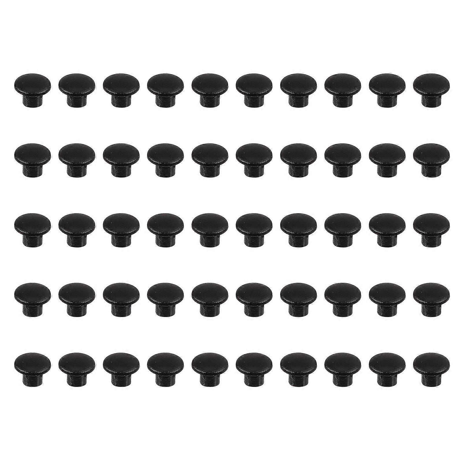 500Pcs μαύρα πλαστικά καλύμματα βιδών καπακιών για την εγχώρια βελτίωση ντουλαπιών γραφείων συμπληρώστε 0.8X0.8X0.6Cm