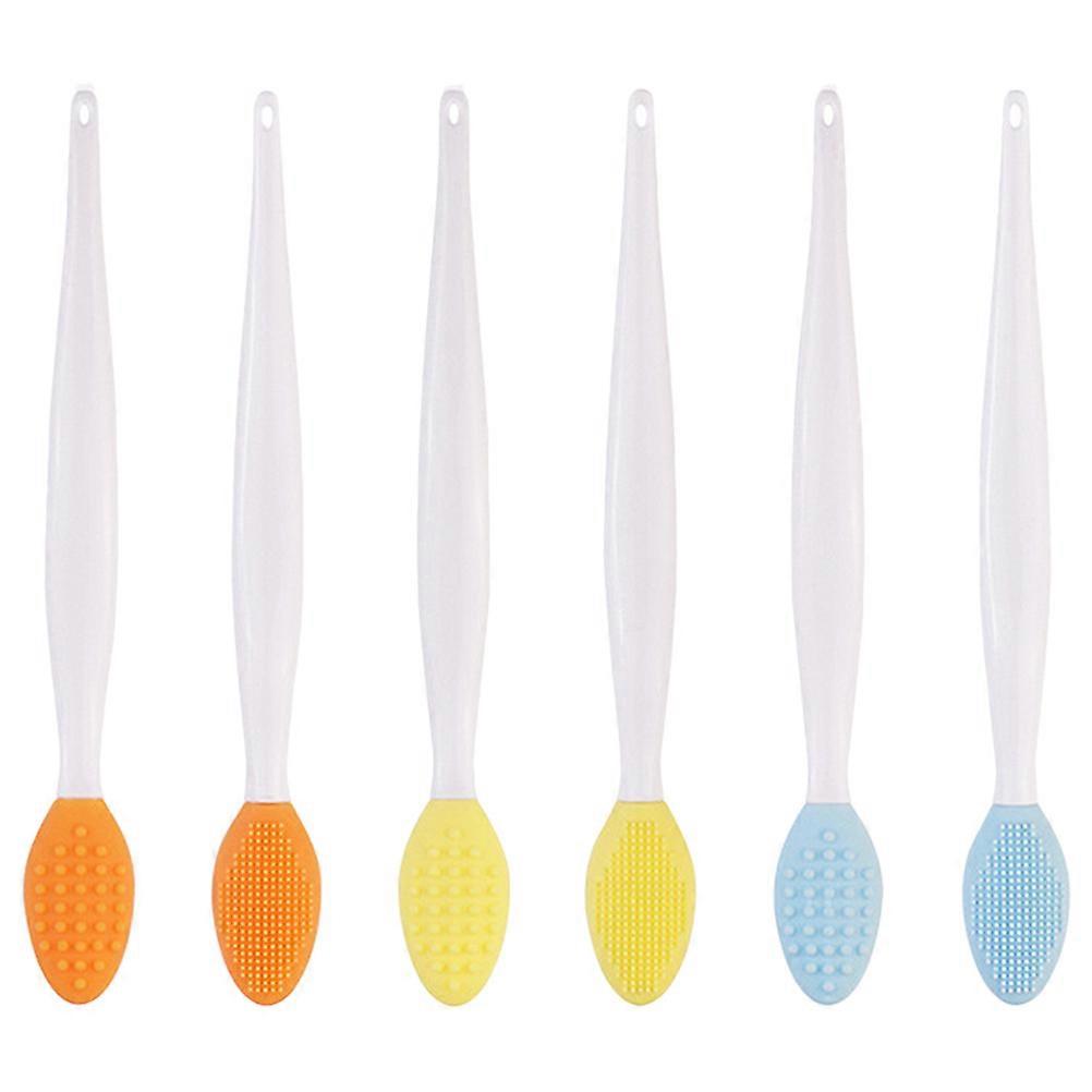 Nose Cleaning Brush 6Pcs Double-Sided Silicone Tools For Daily Facial Cleansing Assorted Color Deep Cleaning