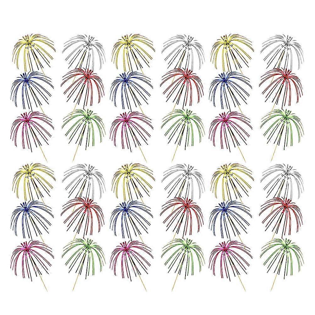 100pcs Cake Decoration Picks Cocktail Sticks for Parties Appetizers Fruit Desserts Food Safe Random Color