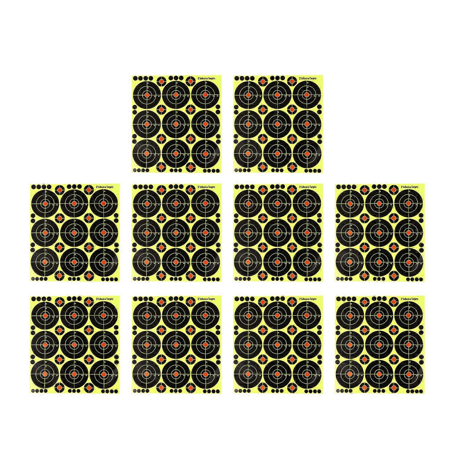 Self-Adhesive Paper 10 Sheets Splashing Aim Paper Archery Sticker Black Suitable For Shooting Target Enthusiasts Indoor Outdoor Use