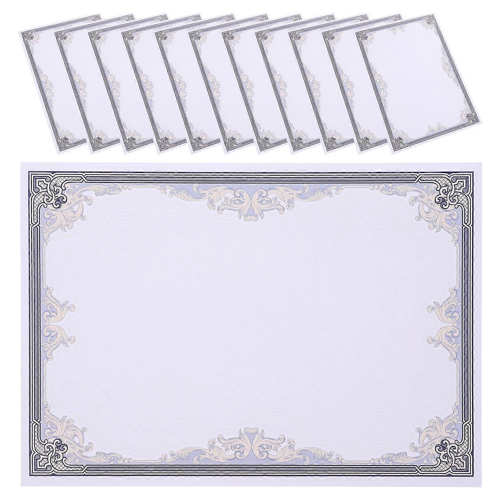 Blue Printable Certificate Paper for Writing with Rounded Edges and Smooth Finish 50 Sheets