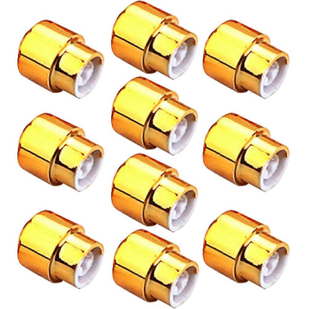 Electric Guitar Pickup Tip Cap 10Pcs Plastic Replacement For Old Switches Round Golden Easy To Install Durable Guitar Part