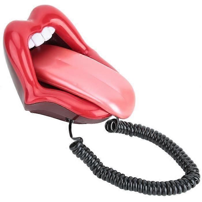 Landline Telephone - SONEW - Red Tongue Model - Corded - Flashing Function - Attractive Design