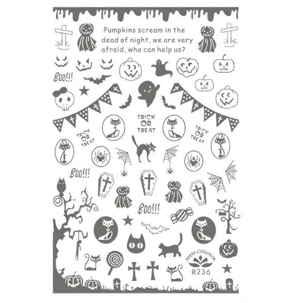 Nail Tip Stickers 8Pcs Halloween Nail Supplies For Women Assorted Makeup Change Flexible Patterns