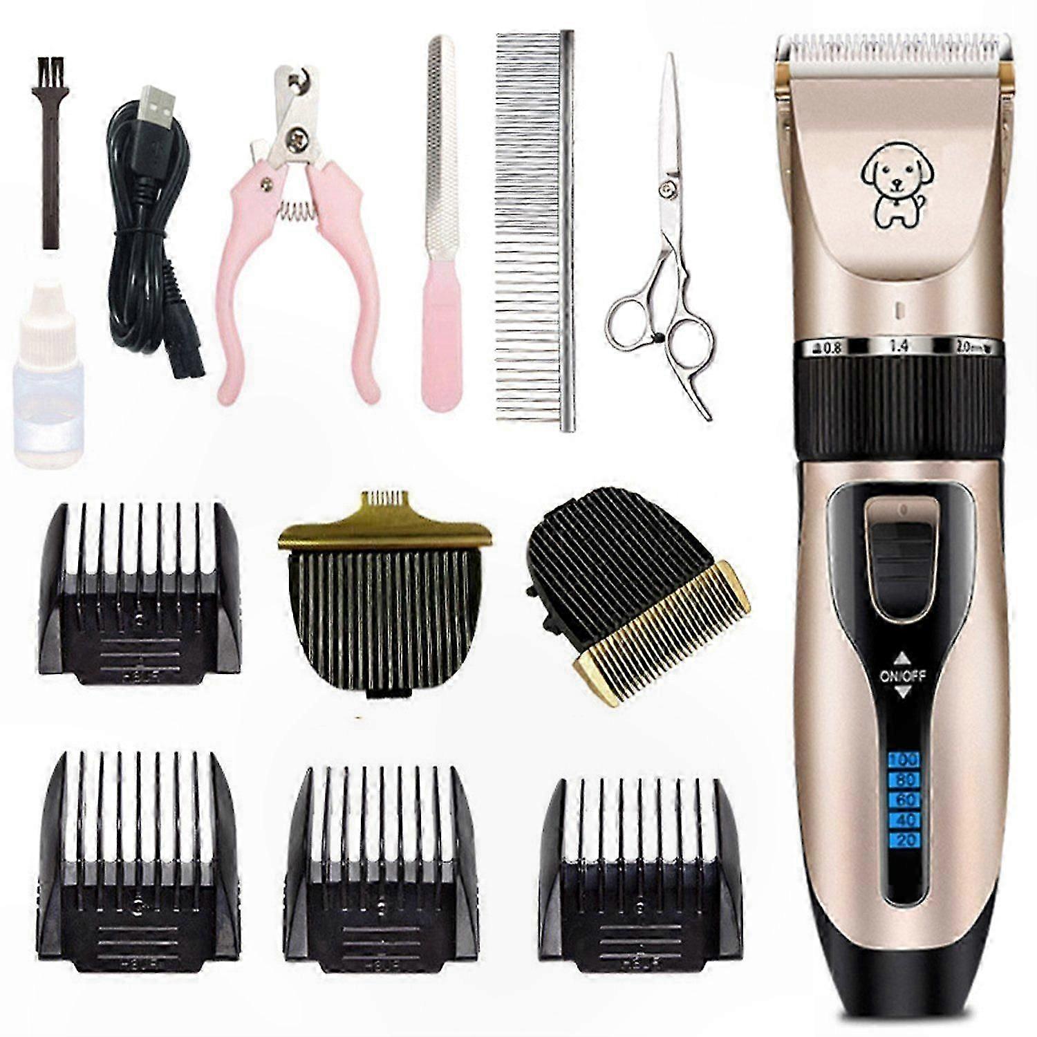 Pet Grooming Clippers, USB Rechargeable with Low Noise, 1200 mAh Battery for Quiet and Efficient Trimming