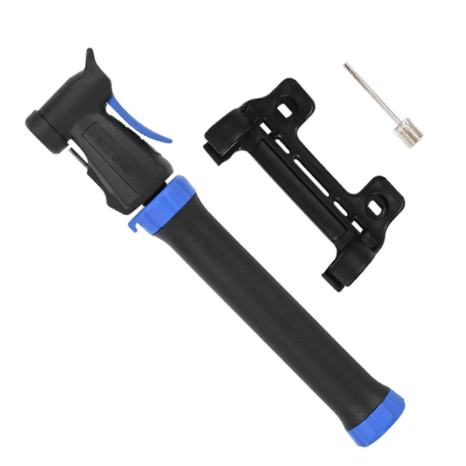 Portable Bicycle Tire Inflator Pump for Mini Bikes, Universal Compact Hand Air Pump, Pressure 80 PSI, Blue