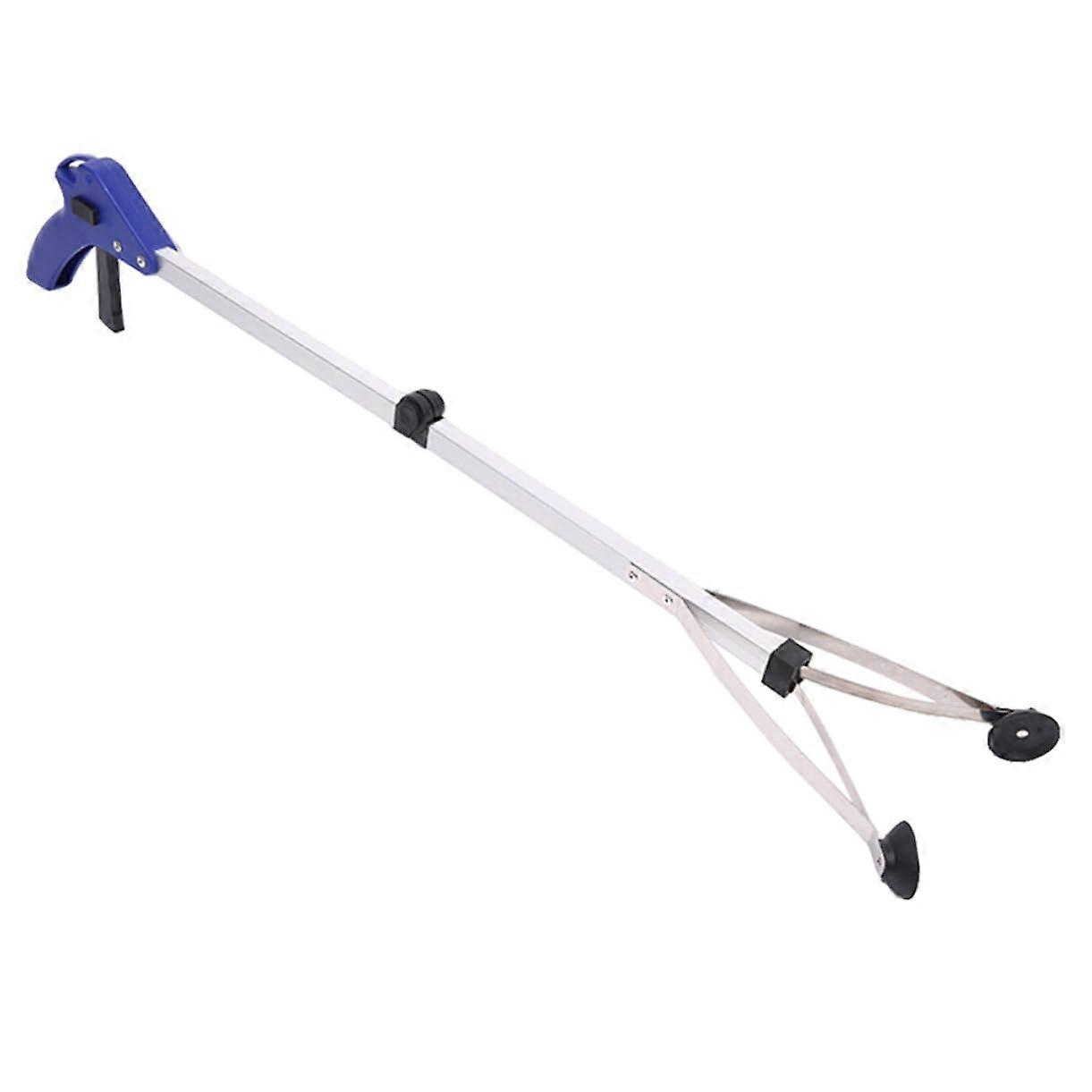 Waste Grabber Tool, Extendable Trash Picker, Ergonomic Hand Grabber Tongs, 24-Inch, Blue