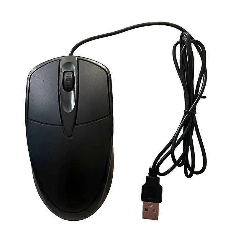 USB 2.0 Wired Scroll Wheel Black Mouse For PC Laptop Notebook Desktop