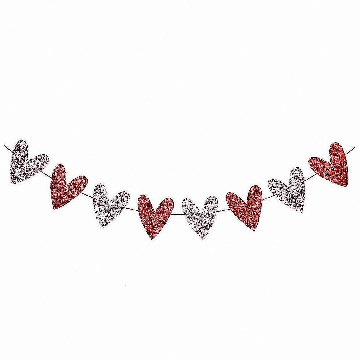 Romantic Valentine's Day Decorations with Elastic Paper Latex Balloons and Banners for Wide Applications