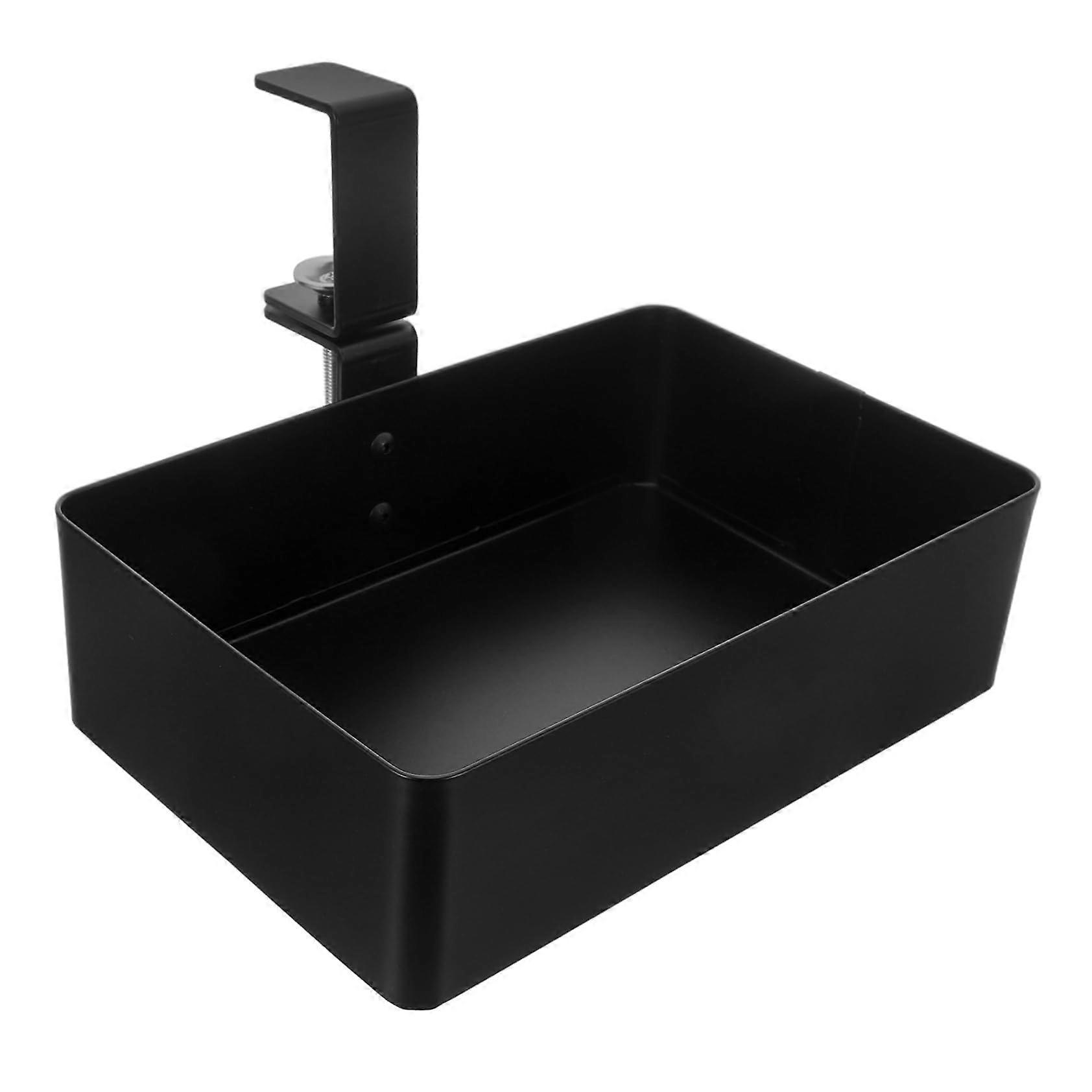 Rotating Hidden Under Desk Drawer Metal Storage Organizer No Drill Installation Ref: 4105