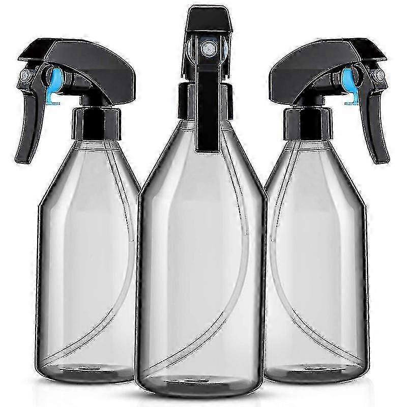 Durable 10oz Reusable Plastic Spray Bottle for Cleaning Solutions with Black Trigger Sprayer
