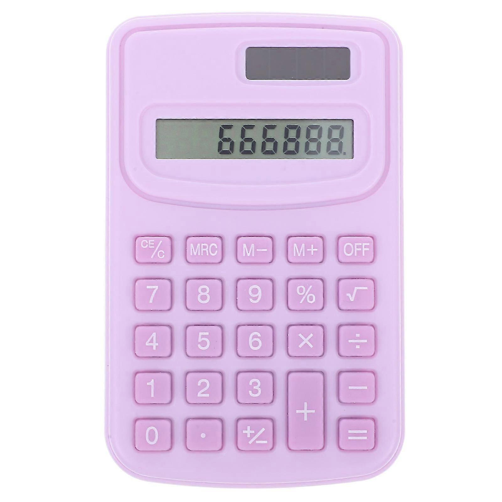 Desk Calculator Portable Design For Office Use And School Students Simple Calculations 1Set Purple