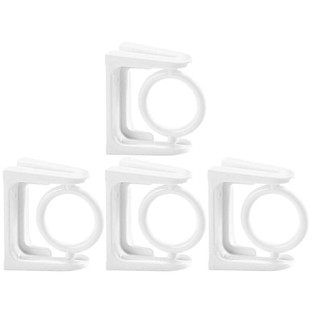 4pcs Rotary Curtain Rod Brackets with Strong Bearing Capacity for Towels – Wall Mount Fixing Hooks for Flexible Installation