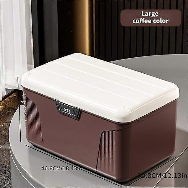 Waterproof resin storage box with double-layer design, easy to carry