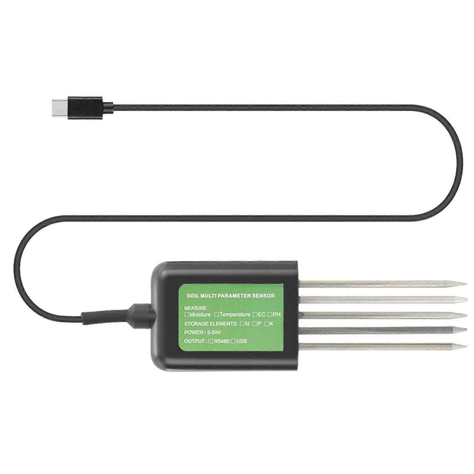 Ergonomic Soil Tester Device With High Accuracy Detectors For Continuous Soil Health Monitoring Indoor Outdoor Application Multicolor