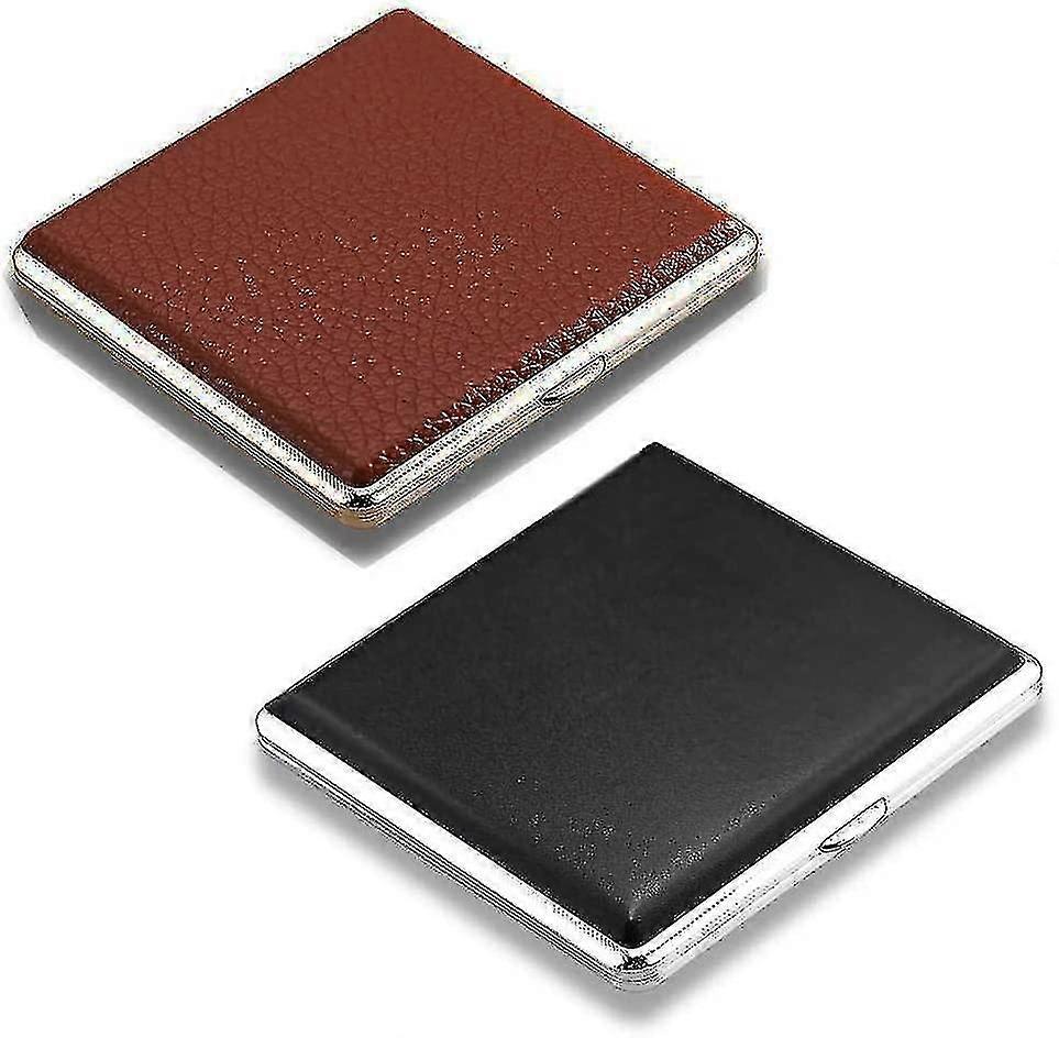 Leather cigarette case, can hold 20 cigarettes, portable, shockproof and waterproof, multi-functional
