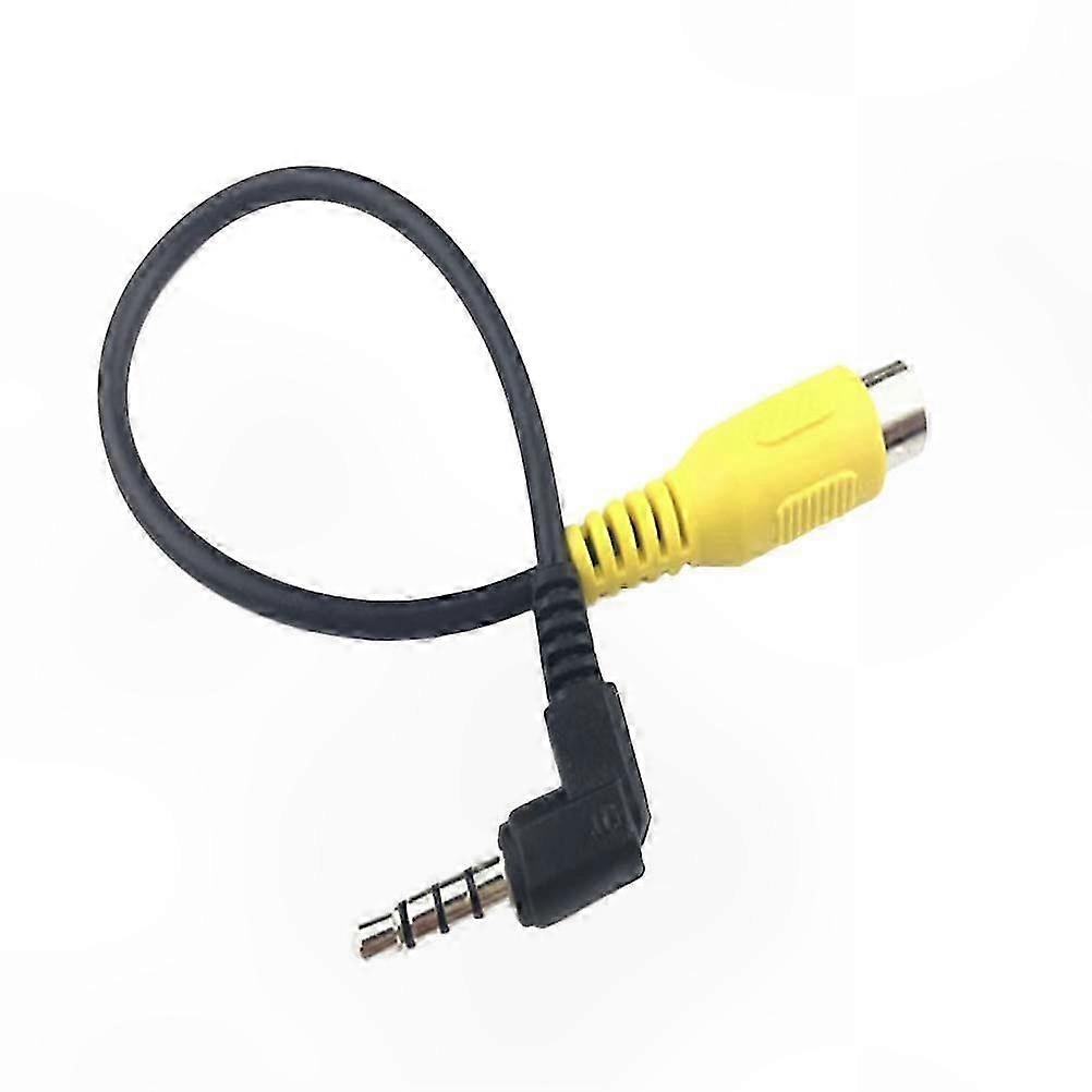 2.5mm to RCA Adapter Cable for Car Camera - Lightweight, Easy Setup, Space Efficient (Black)
