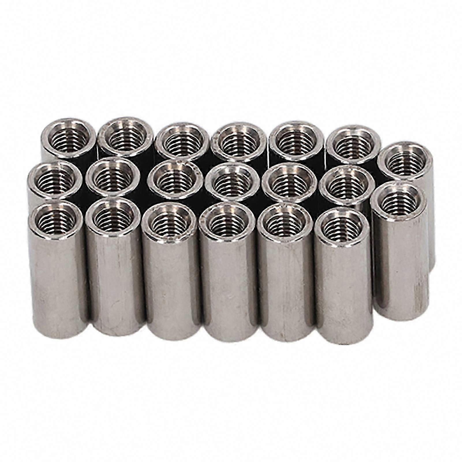 20pcs M5 écrous d’accouplement en acier inoxydable pour connexion filetée femelle à tige ronde