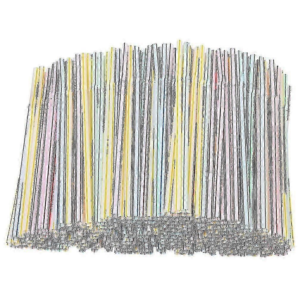 200pcs Plastic Drinking Disposable Straws 8 Inches_x