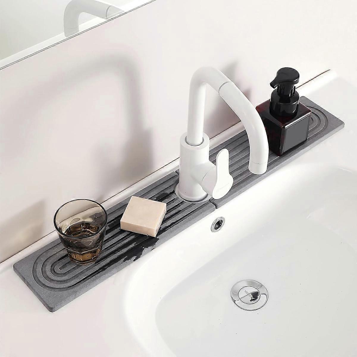 Faucet Mat for Kitchen Sink Diatomite Fast Drying Large