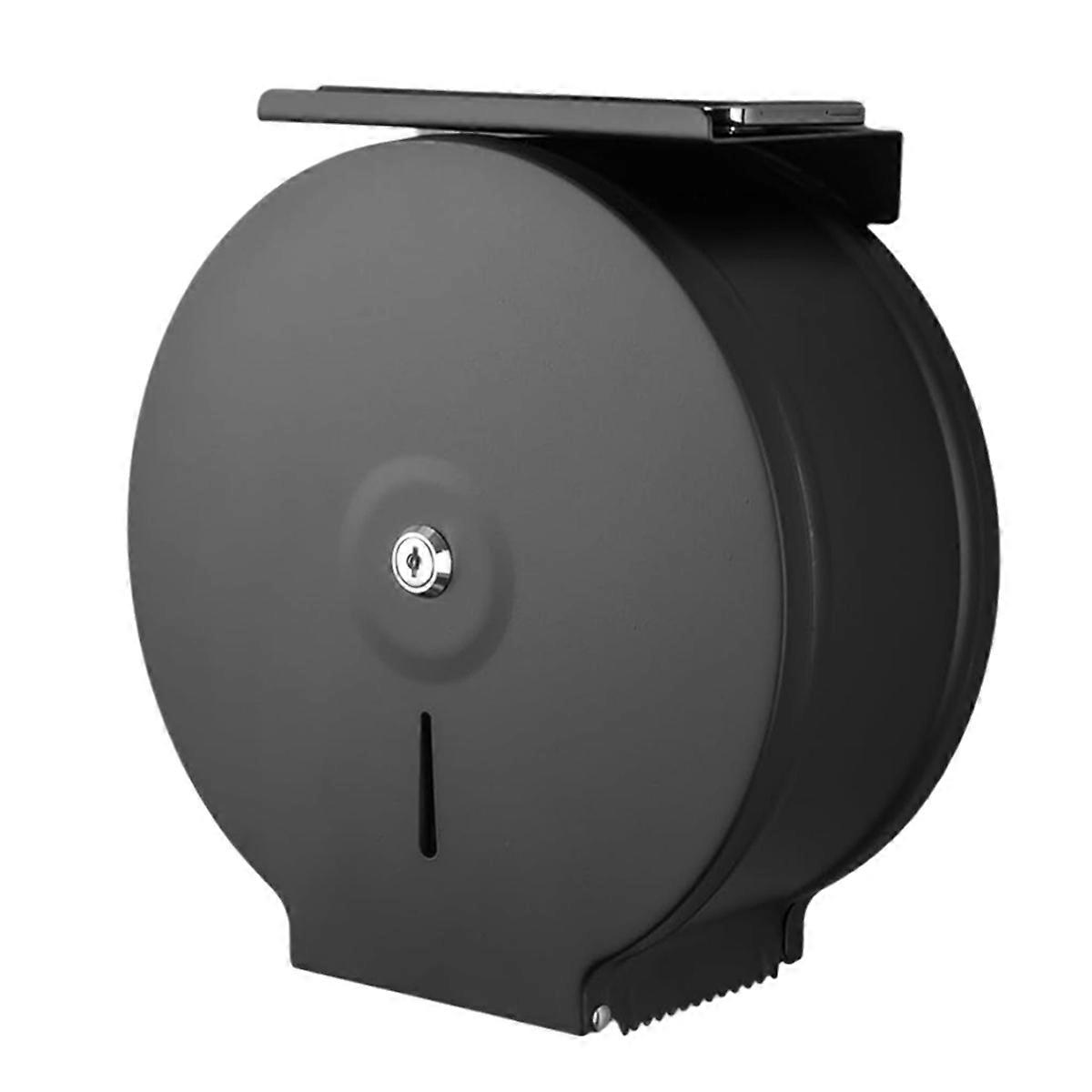 Commercial Jumbo Toilet Paper Dispenser with Shelf, Black