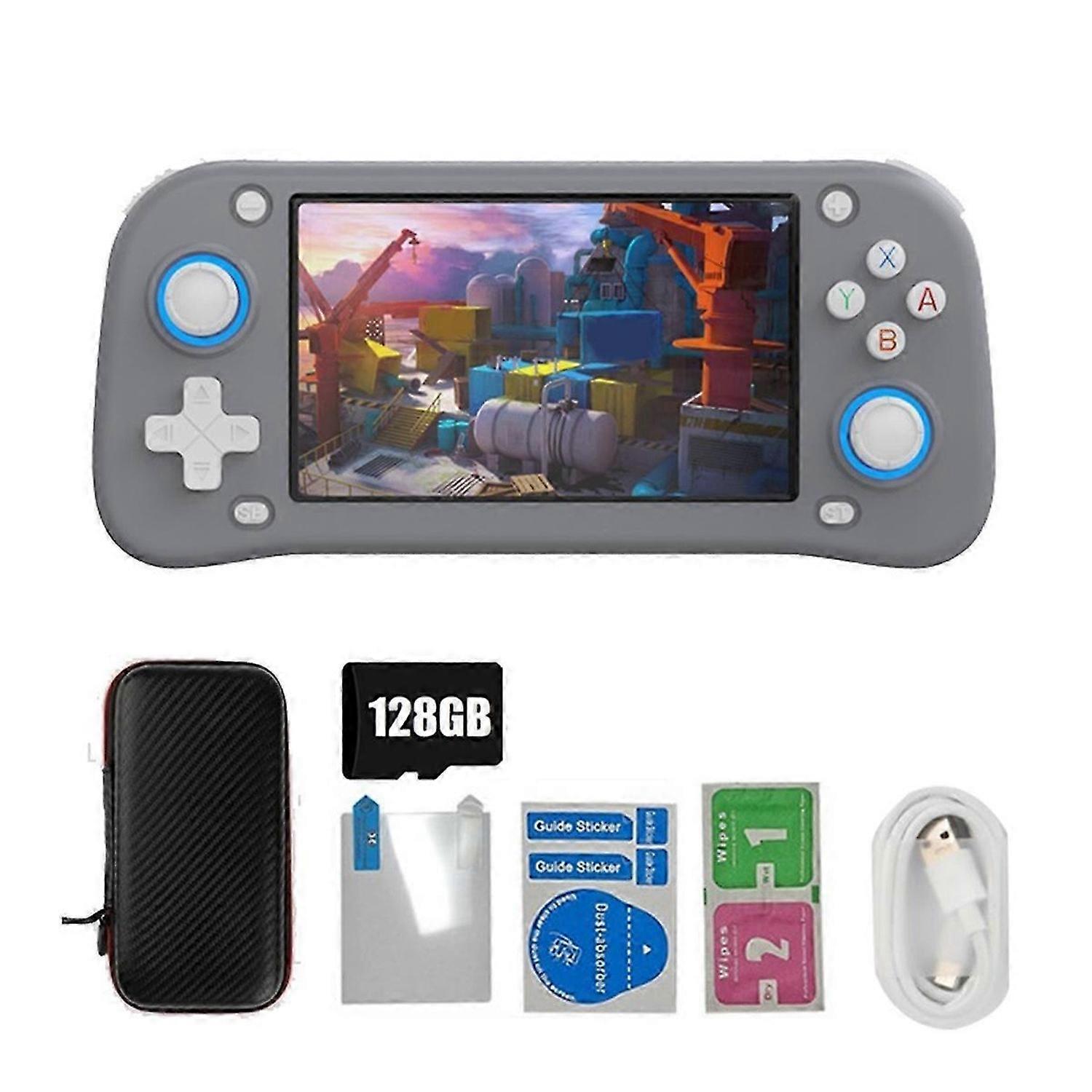 XF43 Retro Handheld Game Console 128G 4.3 Inch IPS Screen Open Source Linux Game Player RK3128 Pocket Video Player C