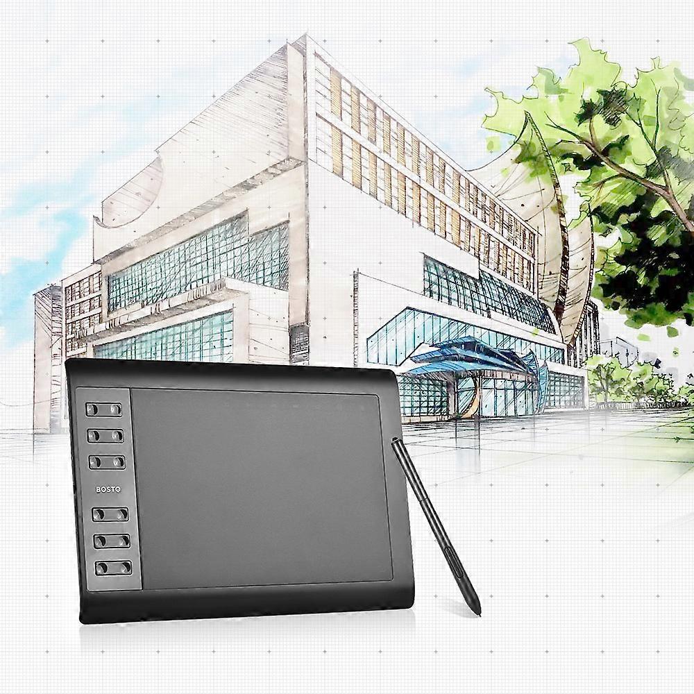 Bosto 1060 Plus Digital Graphic Drawing Painting Animation Tablet Pad 10'' * 6'' Working Area 8192 Level Pressure Sensitivity with Wireless Battery-f