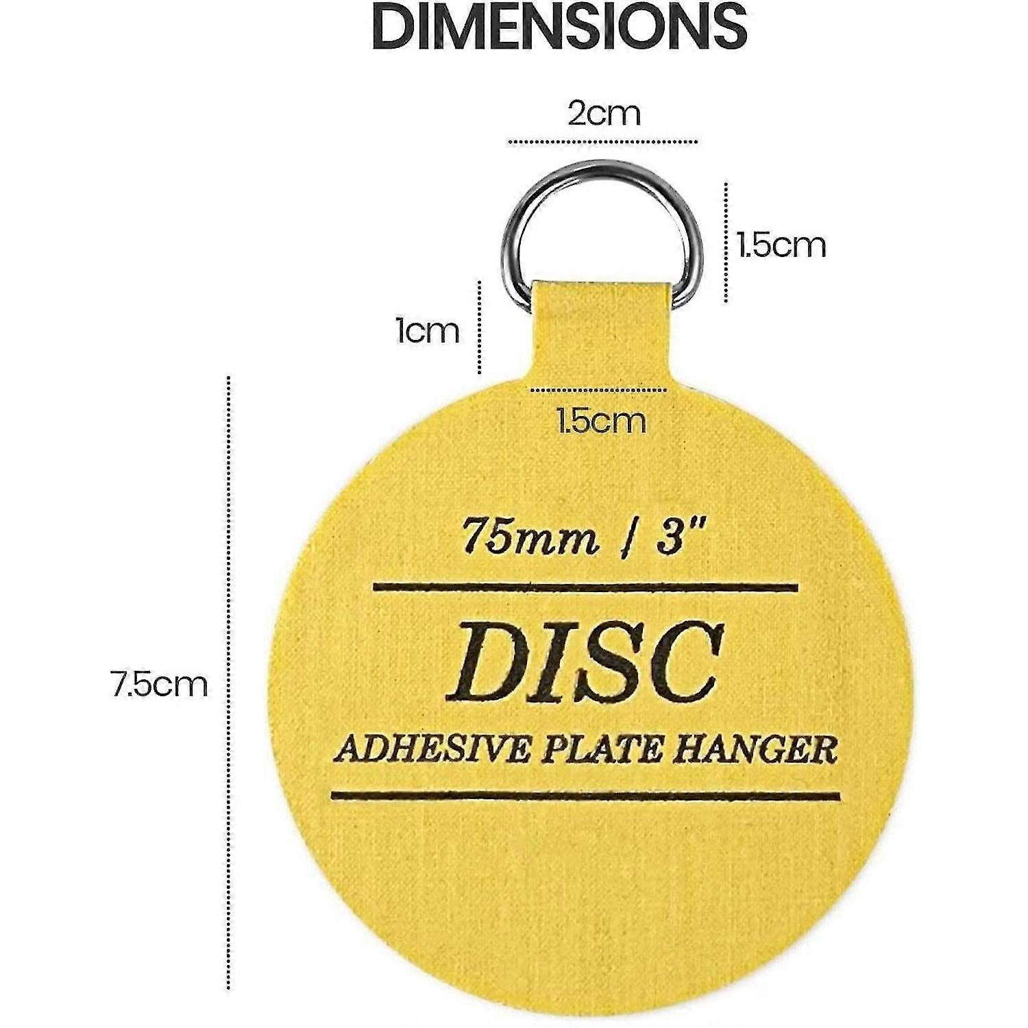Self-Adhesive Disc Plate Hanger for Wall Decor Mounting, 75mm Easy-to-Use Hook Solution