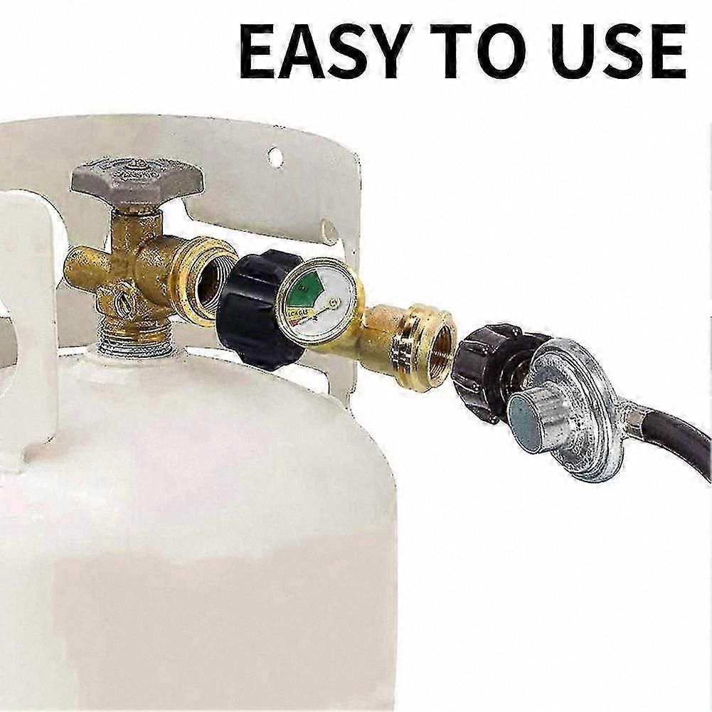 RV Propane Tank Level Gauge with Leak Detection and Pressure Monitoring, Type 1 Connection for Gas Tanks