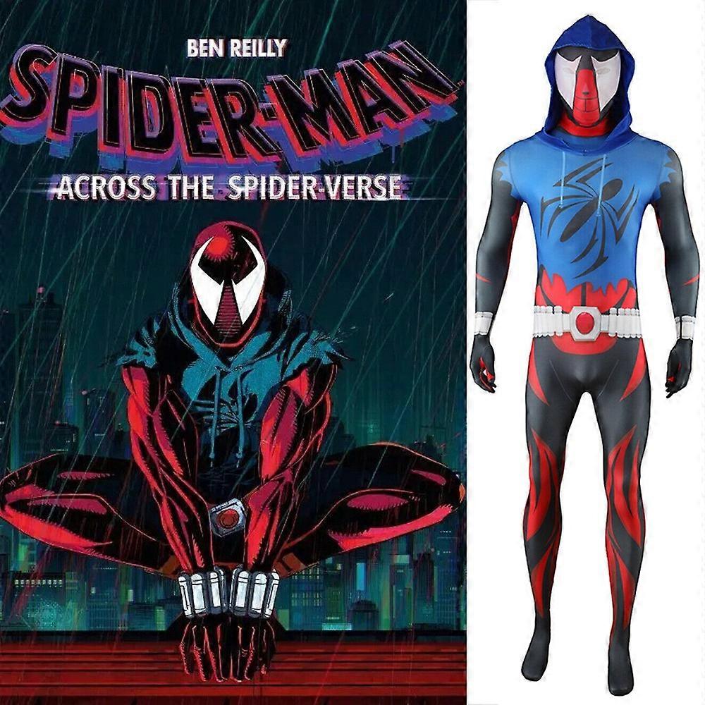 Scarlet Spider-Man Jumpsuit Ben Reily Cosplay Costume Adult Kids Halloween