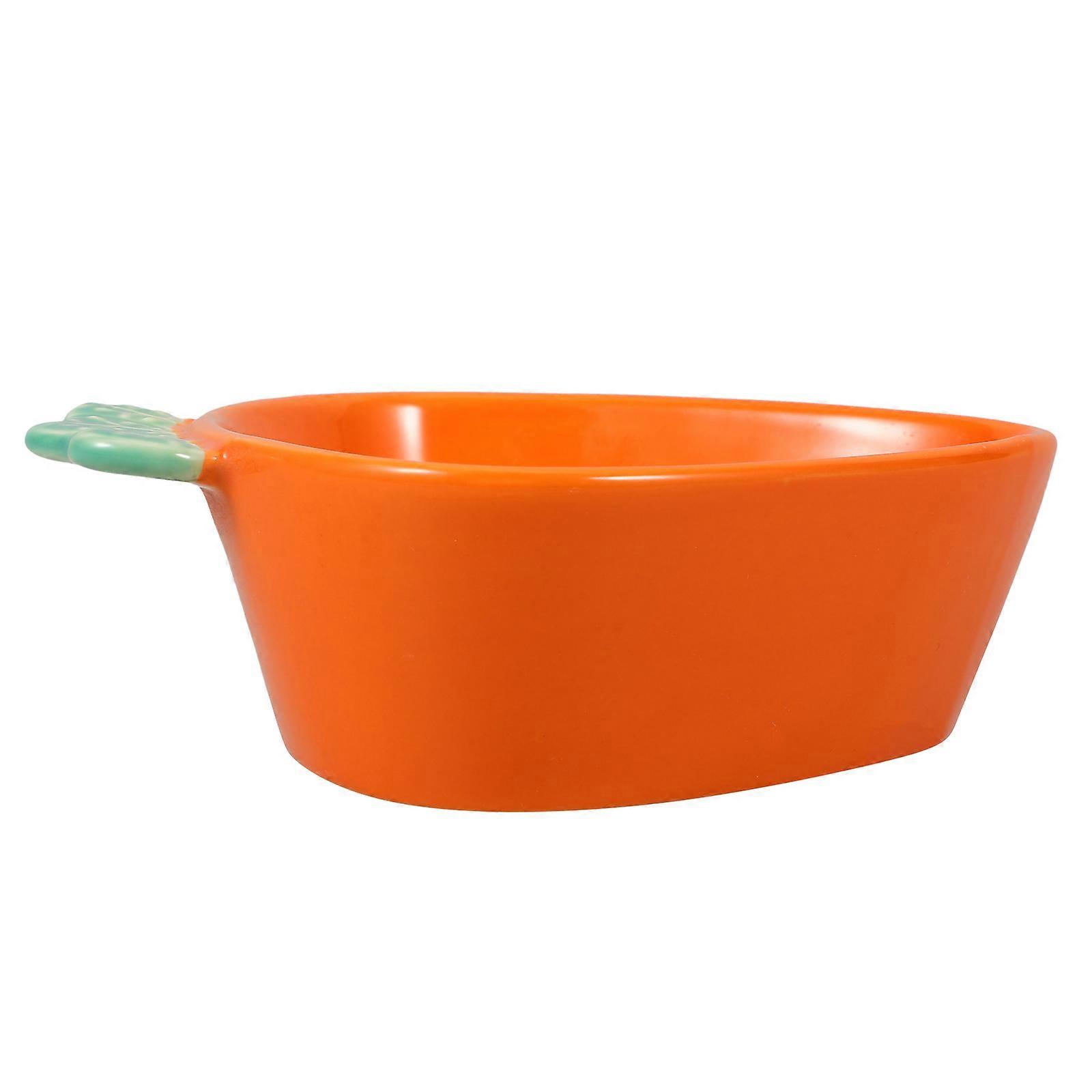 Ceramic Carrot Shape Bowl for Dipping Sauce 2Pcs Orange Appetizer Bowls