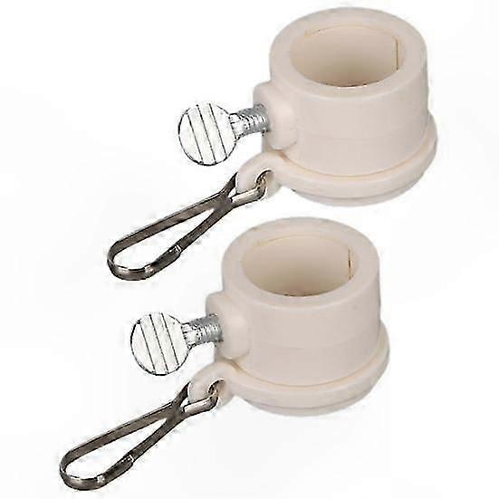 2-Pack Flagpole Clips with 360 Swivel Rings for Tangle-Free Display