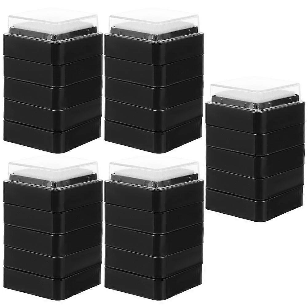 Black Blank Ink Stamp Pads 25Pcs for DIY Scrapbook Crafting