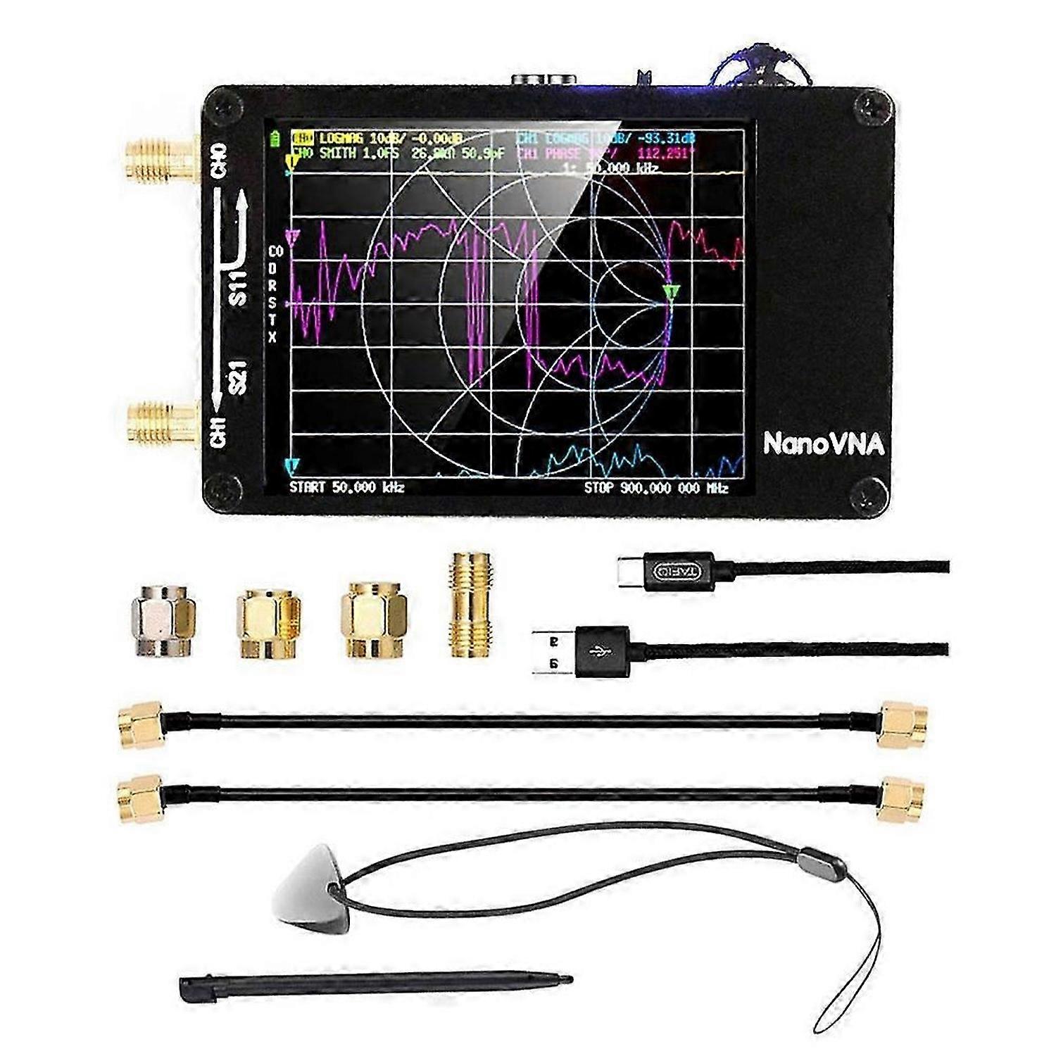 Upgraded -H Vector Network Antenna Analyzer 10KHz-1.5GHz MF HF VHF UHF for SD Card Slot Digital Test