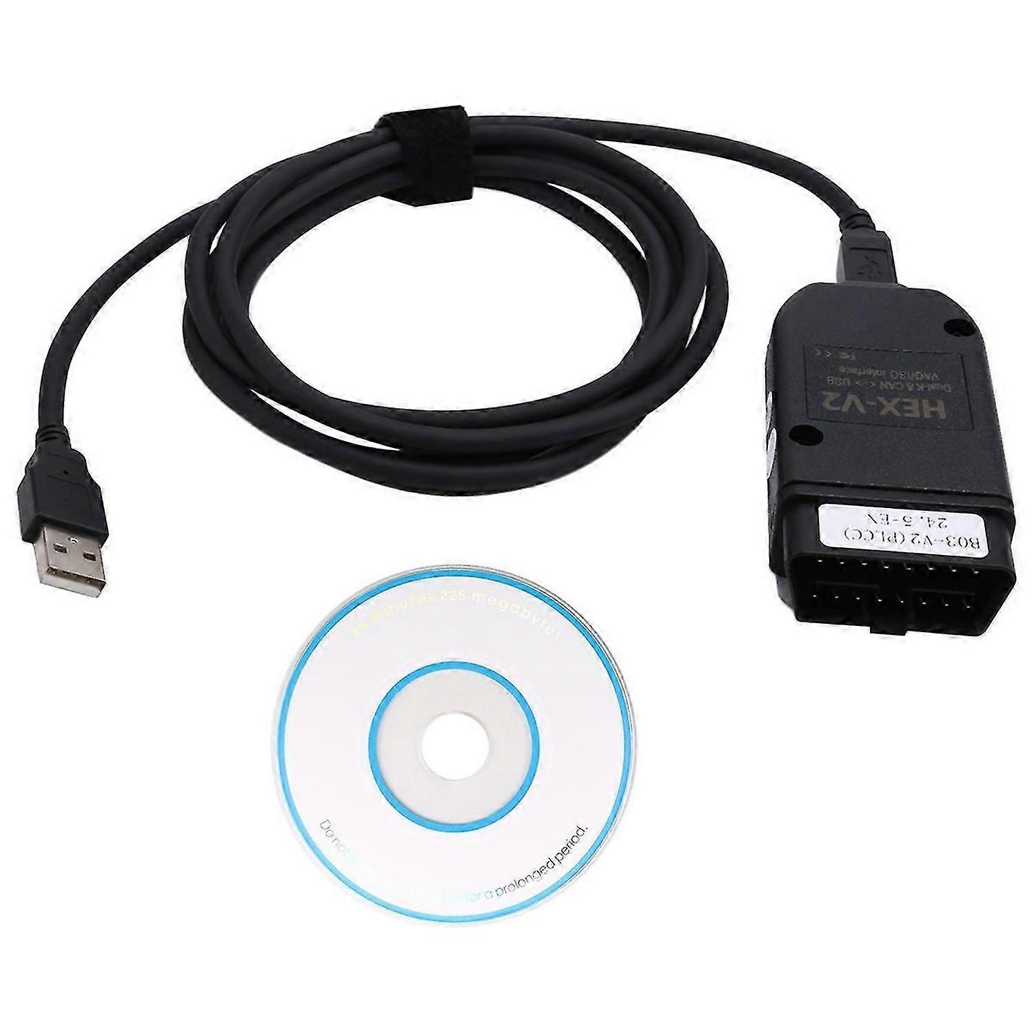 Car Detector HEX-V2 24.5 ATMEGA162 5054 USB 2.0 Interface for Seat 1996-2017 English Version