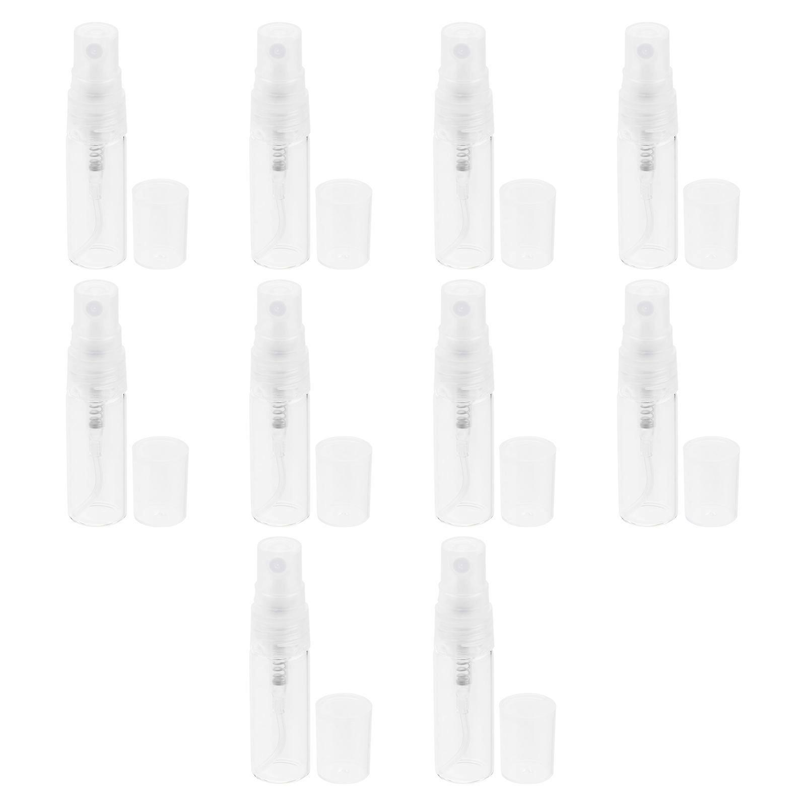 Perfume Dispensing Bottles 10Pcs Transparent 3Ml Small Design Refillable Ideal For Travelers And Gym Sessions