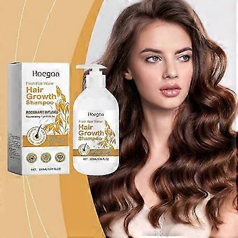 Shampoo all'acqua di riso per la crescita dei capelli, Rafforzare i capelli nutrienti e il cuoio capelluto, Shampoo detergente idratante con rosmarino Anti perdita per capelli diradati