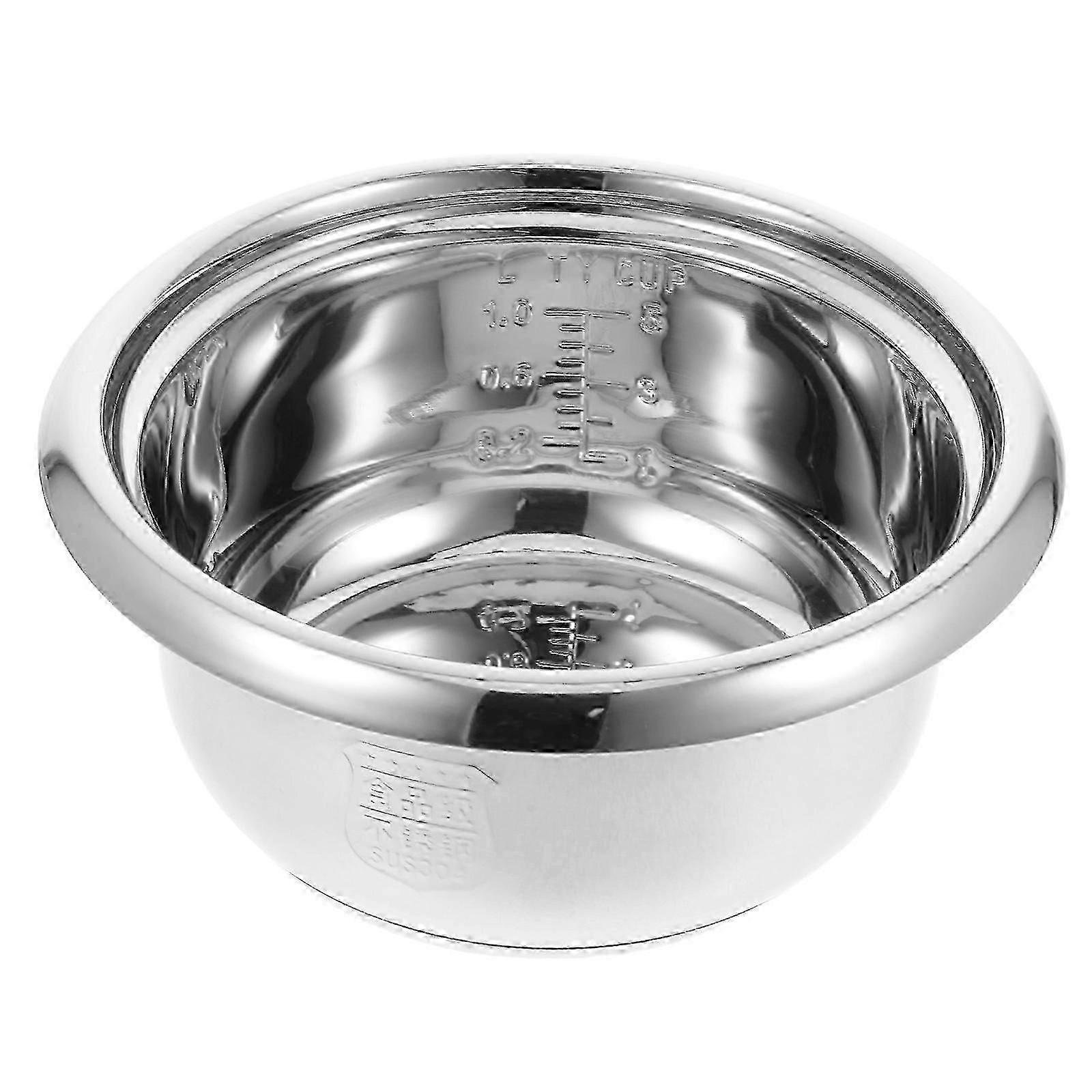 ステンレス鋼304炊飯器内鍋2L家庭用調理器具を均一に加熱するための交換用ボウル1セット